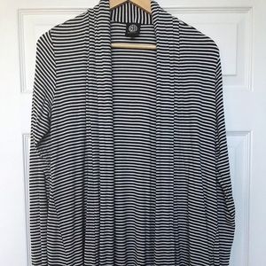 Bobeau Long/Tunic Length Open Cardigan